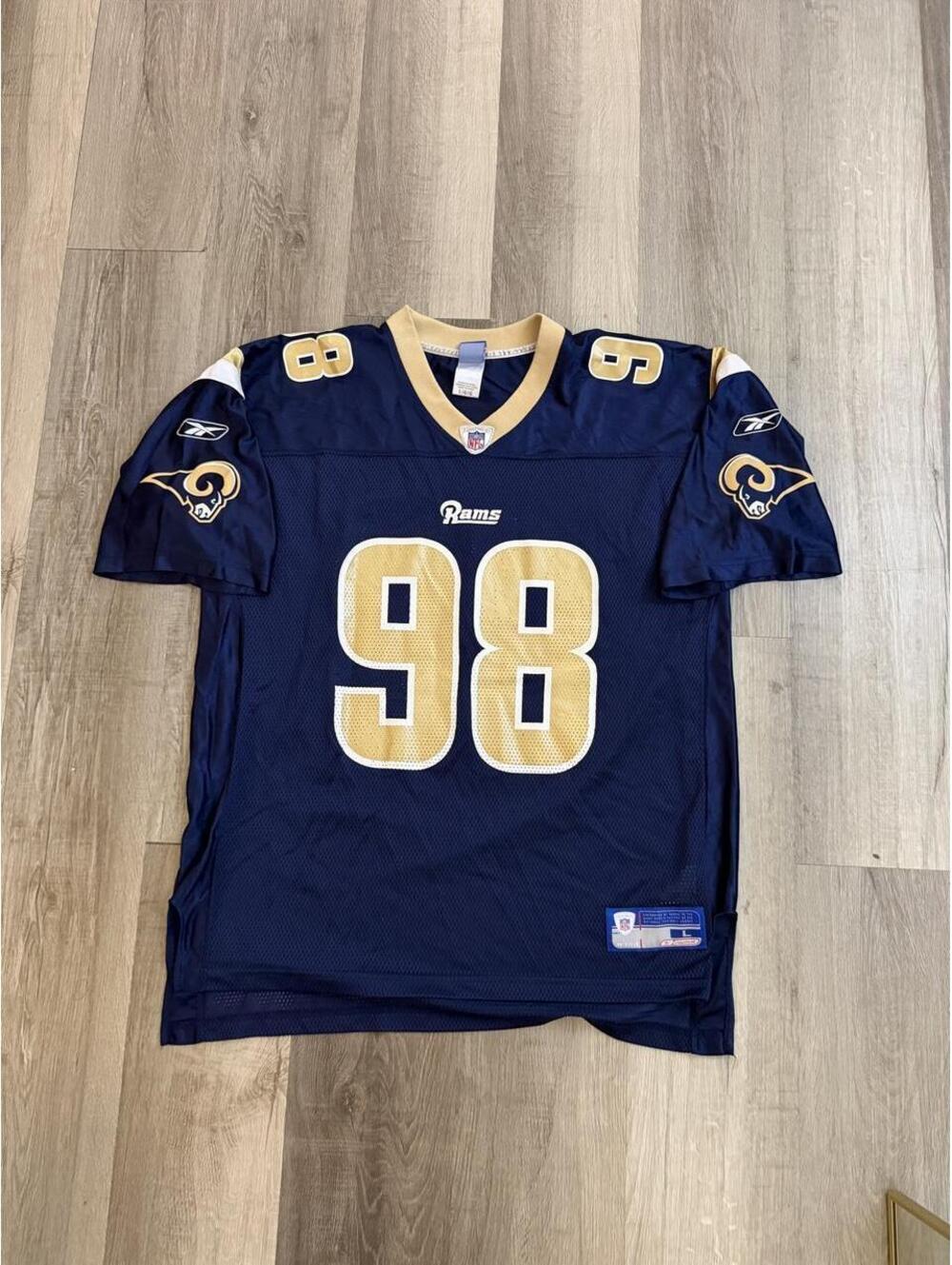 Vintage Reebok Rams Grant Wistrom 98 jersey size L